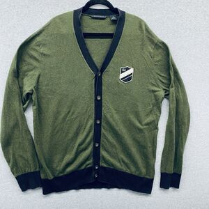 VINTAGE Sean John Sweater Men 3XL Varsity Crest Hip Hop Cardigan Y2K Logo